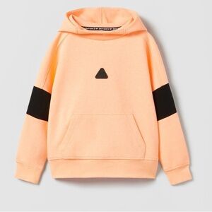 Zara Peach and Black Kids Hoodie size 6-7